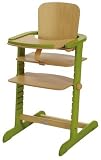 Euro-Baby Family High Chair, Natural/Green