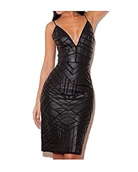 Leather/Nylon/Rayon/Spandex Mesh Fitted Applique Spring Summer Bandage Dress/Bodycon Dress/Party Dress 