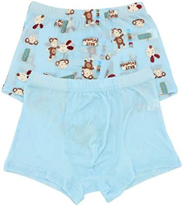 AmazingUSA Little Boys' 2 Pack Cotton Carton Underwear Puppy Monkey 5-7YR