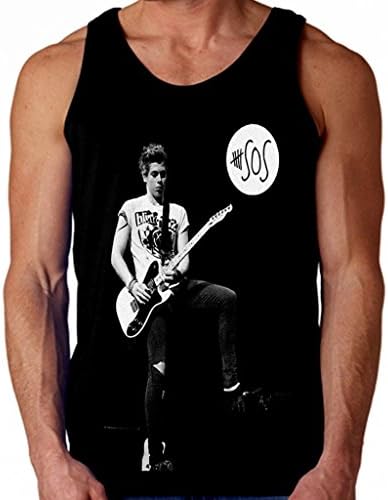 Mazumi8 5 Seconds of Summer Luke Hemmings Guitar Tank Top Size L Black