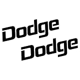 (2) Old School DODGE lettering Decals BLACK vintage truck ram stickers set emblem by Dodge