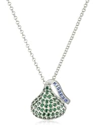 Hershey Jewelry Sterling Silver Cubic Zirconium Medium Flat Back August Pendant