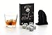 Beverage Chilling Stones - Chill Rocks - Set of 9 Whiskey Stones Ice Rocks for Whiskey and other Beverages - in Gift Box with Velvet Carrying Pouch - Made of 100% Pure Soapstone By IceRox