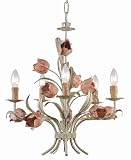 Crystorama 4805-SR Southport Wrought 5 - Light Handpainted Iron Chandelier in Sa