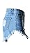 Metee Dresses Women's Blue High Waist Ripped Hole Washed Denim Shorts