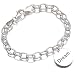Sterling Silver DREAM Disc Charm on Rolo Chain Bracelet 7.5in