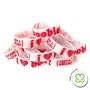 Keep-A-Breast 1 Inch I Love Boobies Bracelet White/Pink