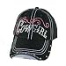 Black Rhinestone Cowgirl Baseball Cap