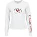 Kansas City Chiefs T Shirt : Reebok Kansas City Chiefs Ladies White Giant Logo Too Long Sleeve T Shirt