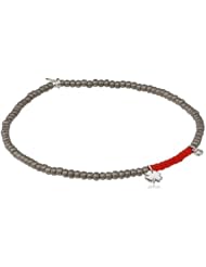 Shy by Sydney Evan Clover Diamond Bezel Cement Japanese Seed Beads Charm Bracelet, 6"