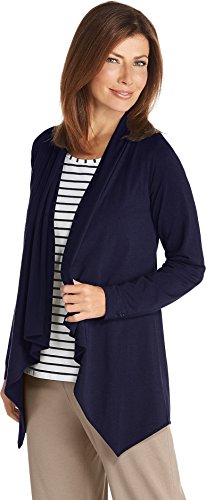 Coolibar UPF 50+ Women's Sun Wrap - Sun Protective , Navy , XX-Large