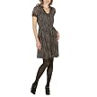 Mossimo&reg; Black: Smocked Keyhole Dress - Brown Print