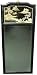High End Asian D&eacute;cor - 42" Ming Fine Black Lacquer Wall Mirror w/ Gold Landscape Motif