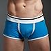 XUBA Mens Low Rise Sexy Underwear Trunk Boxer Brief Blue XB03