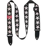 Dickies White Star Guitar Strap -Poly-MDC-322