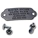 LuckyPet Rivet-On Pet ID Tag, Silent, Personalized and Customized Dog ID Tag That Rivets Directly onto Collar, Tag Measures 9/16 inch by 1 & 3/4 inches, Matte Finish Stainless Steel