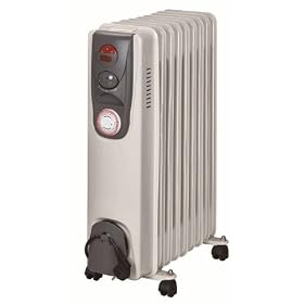 9 Fin 2000W Portable Electric Oil Filled Radiator Caravan Heater