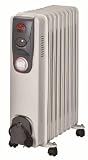 9 Fin 2000W Portable Electric Oil Filled Radiator Caravan Heater