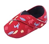 C-Princess女の子 キッズ ベビーシューズ 赤ちゃん ファーストシューズ スニーカー スリッポン かわいい 歩行靴 カジュアル レッド 12cm