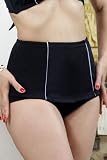 What Katie Did 7014 Classic Black Bikini Bottom with Blue Piping