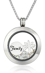 Charmed Lockets "Family Tree" Swarovski Crystal Charm Locket Necklace