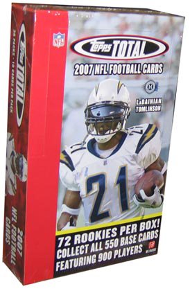 2007 Topps Total NFL Football Sports Trading Cards - 5 PACK LOT (10 Cards/Pack) Possible Adrian Peterson Rookie Card ???