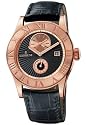 Men's Romulus Rose Gold GMT Dual Time Black Crocodile Watch