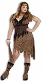 Womens Sexy Cavewoman Costume Prehistoric Cavegirl Leopard Party Outfit Plus Size Cave Woman