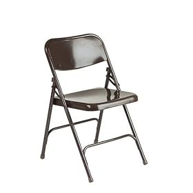 4 Pack Brown Finish Metal Folding Chair By Office Star