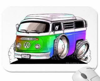 Volkswagen Vw Camper (bay Window) Koolart Mouse Mat (personalised Free )2133 Picture