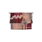 Review ArtExpression  / Contemporary Crimson I - Artist: Carol Robinson - Fabric Size: 42.00 by 53.00 inches Wall Tapestry with hanging rods and tassels included