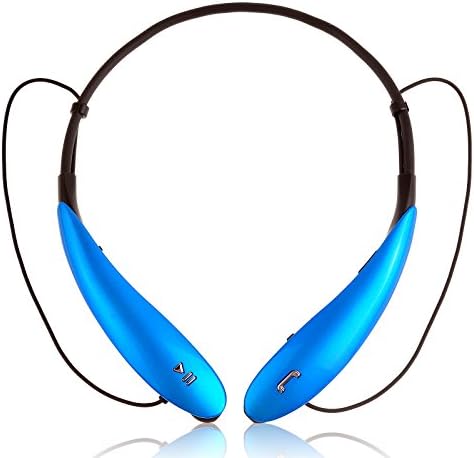 JIAKE Wireless Bluetooth Music Stereo Universal Headset Headphone Vibration Neckband Style for iPhone iPad Samsung (Blue)