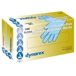 SafeTouch Nitrile Exam Gloves, Non Latex, Powder Free, Small, Box/100