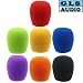 GLS Audio Mic Wind Screen - Color Microphone Windscreen - Mike Wind Screens fit all standard size Mics - Color Windscreens 7 PACK