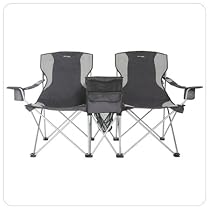 Xscape Designs&reg; Venture Duo - Quad-fold Double Chair w/ Table
