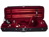 ViolinSmart Oblong Violin Case 4/4 Full Size (Burgundy)
