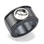 Fly Naked Black Titanium Propeller Ring, Size 12