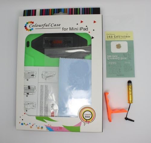 TheBestOne Series Ipad Mini Case(Previous Generation)3d Dual Protect Cover(newest Non Toxic Silicone Pc-multiple Color Options)extreme-duty Military Skin with Stand Rainproof Shockproof Dustproof Case for Ipad Mini Tablet Laptop+ (Free Capacitive Pen &amp; Mini Bracket &amp; Radiation Stickers)-light green