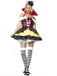 Sexy Queen of Hearts Mini Dress Costume Royalty Victorian Fairytale Halloween Costume 3 Pc Set