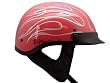 Pink Tribal Flame Moped Scooter Biker Cruiser Touring Motorcycle Half Helmet DOT (Medium)