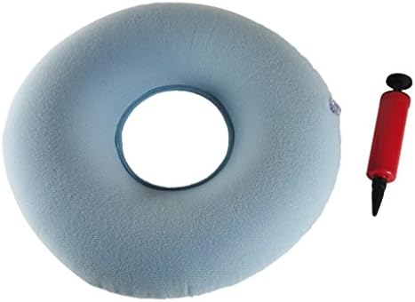 15" Inflatable Donut Cushion For Relief Of Hemorrhoid Pain, Cysts, And More! Light Blue Color
