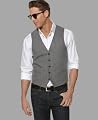 Alfani RED Vest, Striped Five Button