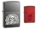 Zippo Lighter Set - Dark Side and Doom Skull Set of Two Pair