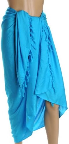 Plus Size Solid Color Swimsuit Cover-up Sarong X-large- by Aloha Sarong