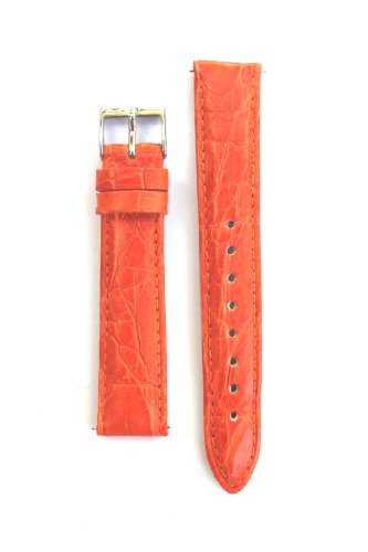 18mm Genuine Crocodile Watchband with QR Pins for Michele Style