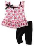 Young Hearts Baby-Girls Infant Chiffon Top With Capri Pant Set