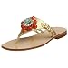 Beverly Feldman Women's Gelato Flat Thong,Gold Orange,8 M US