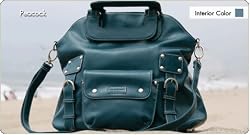 Namaste Peacock Blue Laguna Knitting Tote Shoulder Bag Purse