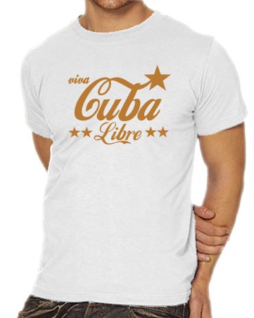 Touchlines Unisex/Herren T-Shirt Viva Cuba Libre - Original Kult, white/gold, XL, D1534 Preisvergleich