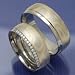 Etwas andere Eheringe Trauringe Hochzeitsringe 585 Apricotgold und Weissgold